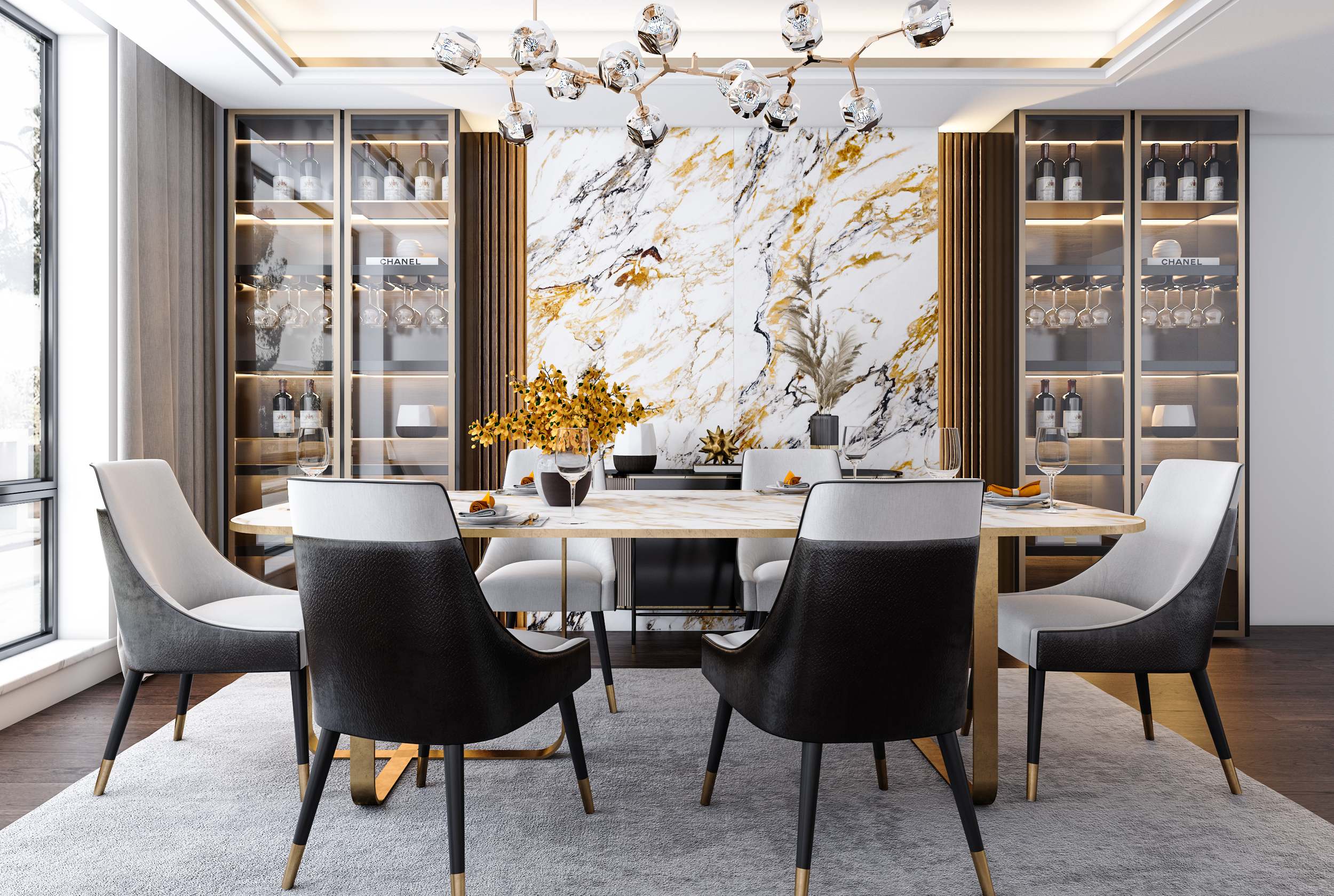 Delfone Hermes Golden Rimmed White - фото 4