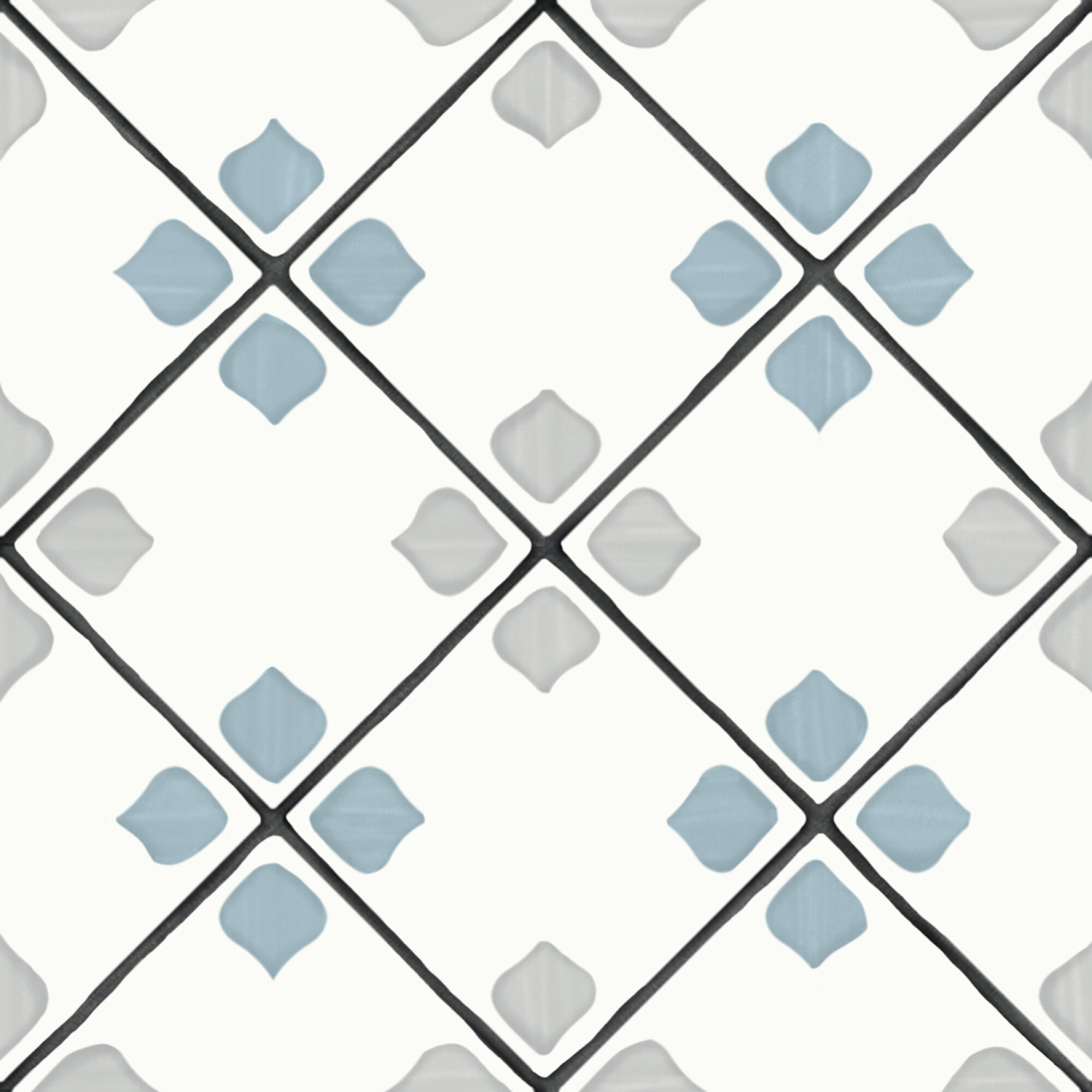 3356231083 На пол Tanger Silver Rhomb 12.3x12.3 - фото 6