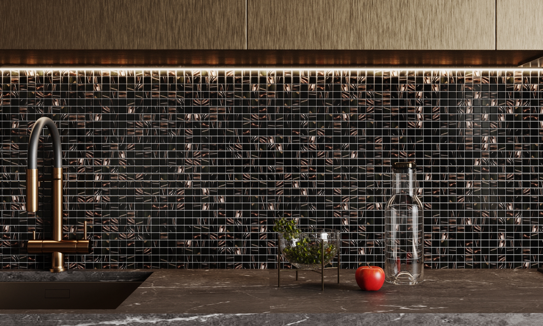 Orion  d20*6 315*290 На пол Стеклянная мозаика Orion - фото 4