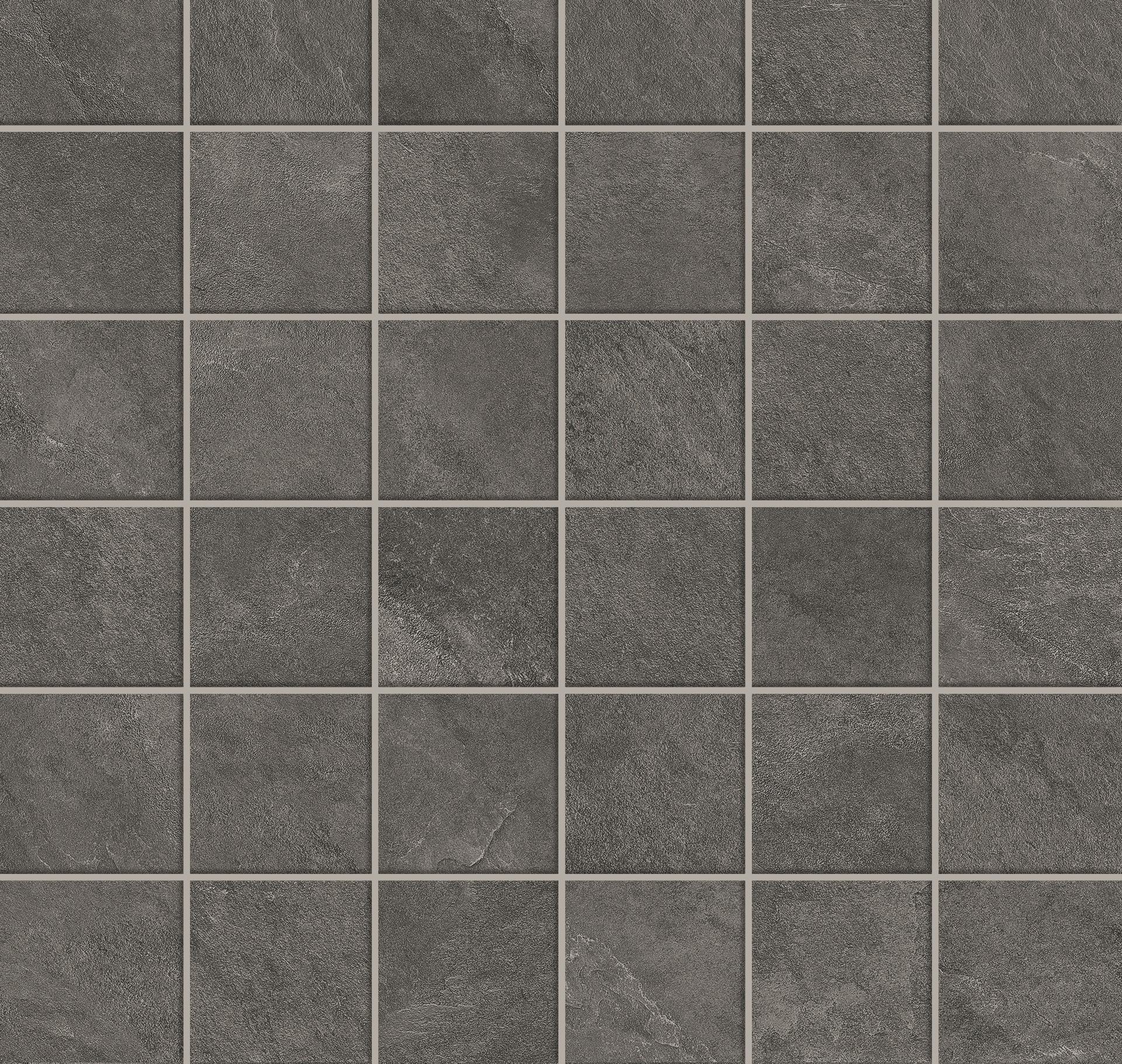 610110001517 На пол Rinascente Slate Black Mosaic 30x30