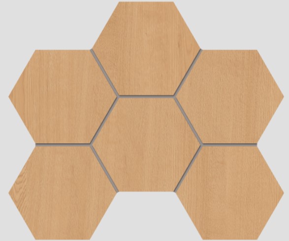 Mosaic/CW04_NR/25x28,5/Hexagon Декор Classic Wood CW04 Honey Oak Hexagon Неполированный 28.5x25