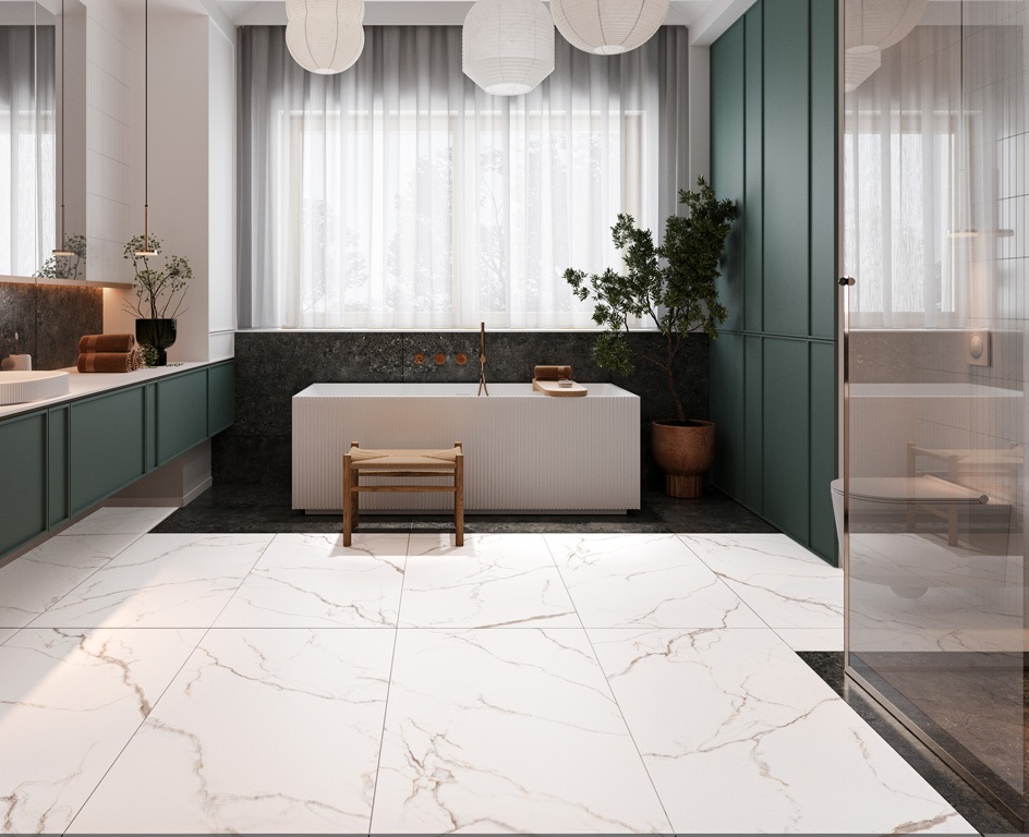 NTT9121P  На пол Bright And Shiny Calacatta Light Grey 60x120 - фото 57