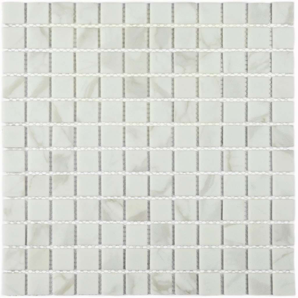 На пол Керамическая мозаика Mia white matt 300*300