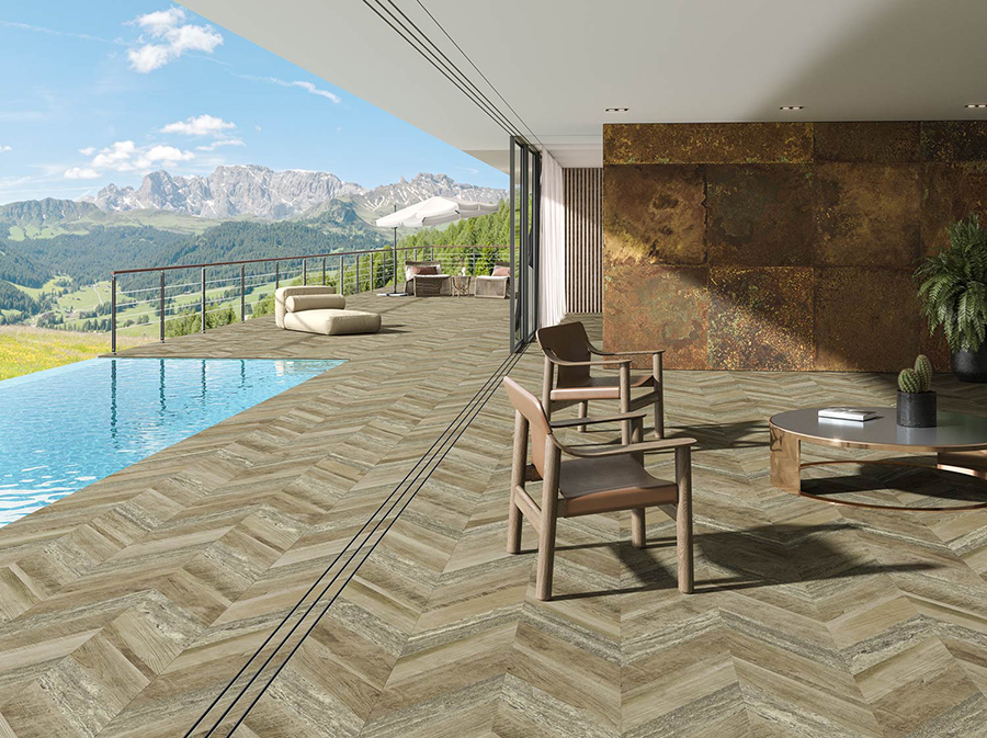 На пол Chevron Oak Natural 49.75x99.55 - фото 3