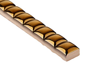 ББ 57 Бордюр Бусинка Золото 1.3х25 - фото 2