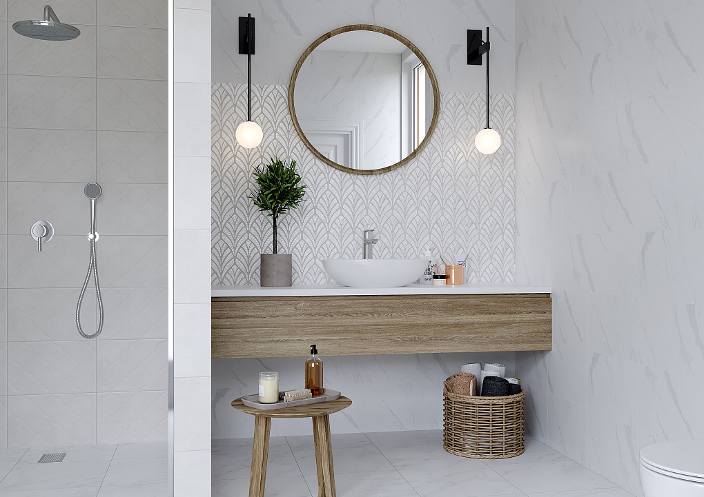 010300000213 Декор Лилит Серый 01 25х40 - фото 4