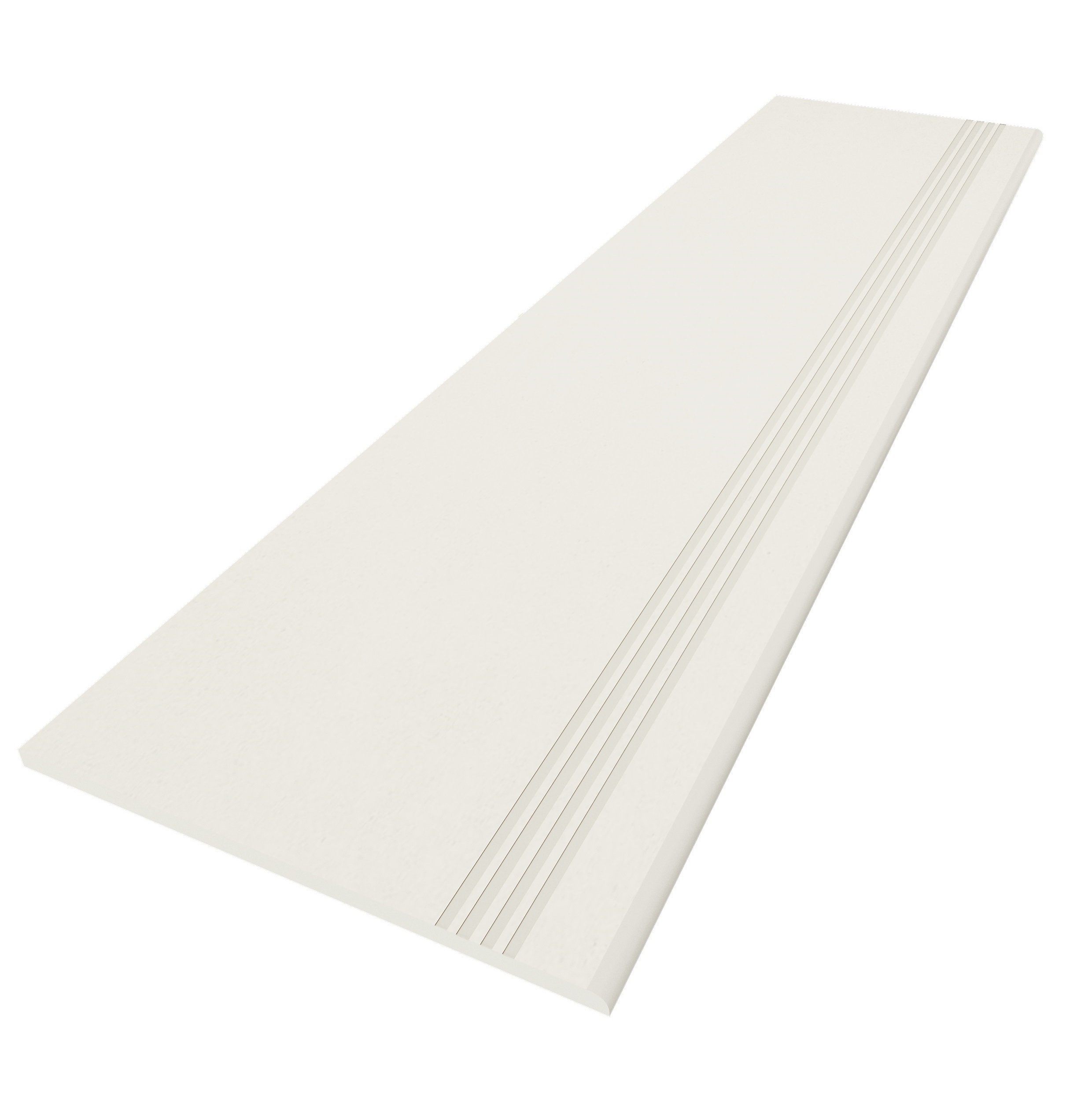 Steptrade/LN00_NS/30x120x9 Ступень Luna LN00 Белый Неполированный с насечками 30x120x9