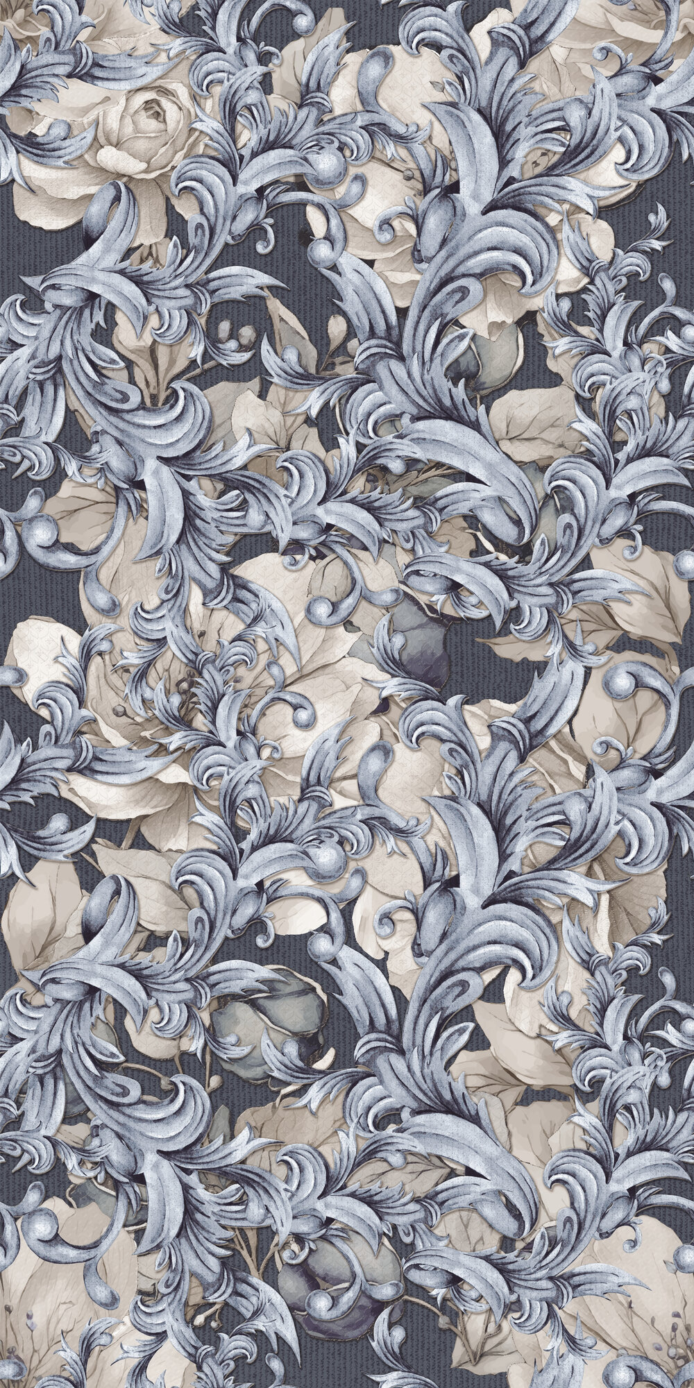 A043767 Декор Bellagio Dec Baroque Blu Mix Rect 60x120