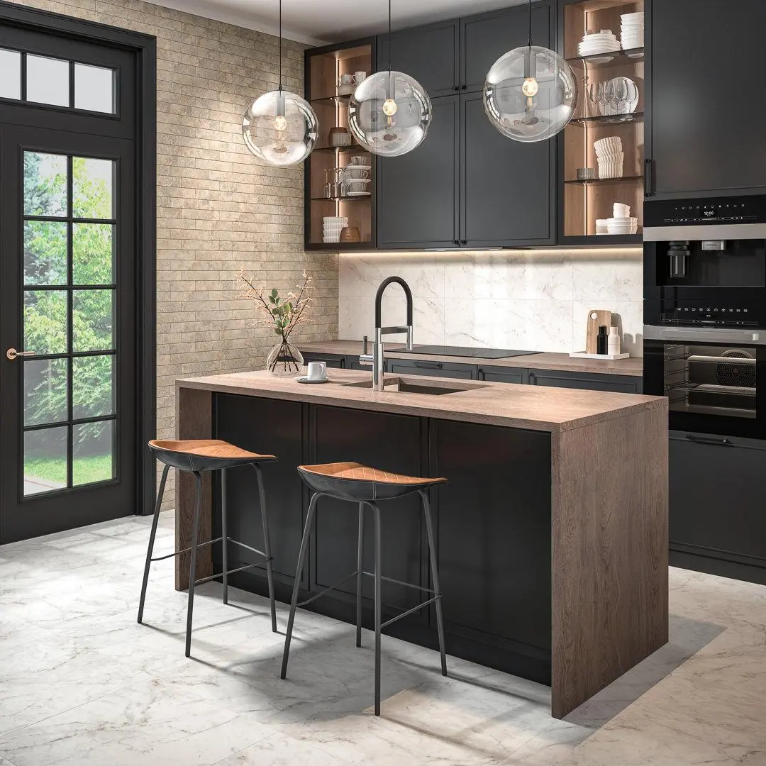 KM6060G0331RGCF Ступень Тубкаль Фронтальная клееная чёрный матовый обрезной 33x60x0.9 - фото 9