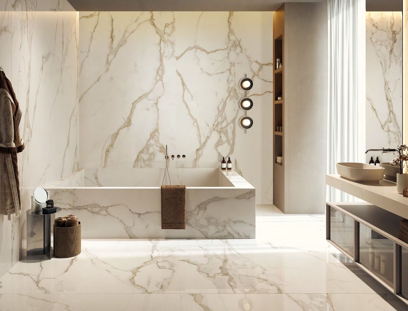 163005 На пол Calacatta Oro Lap Ret 6mm 160x320 - фото 5