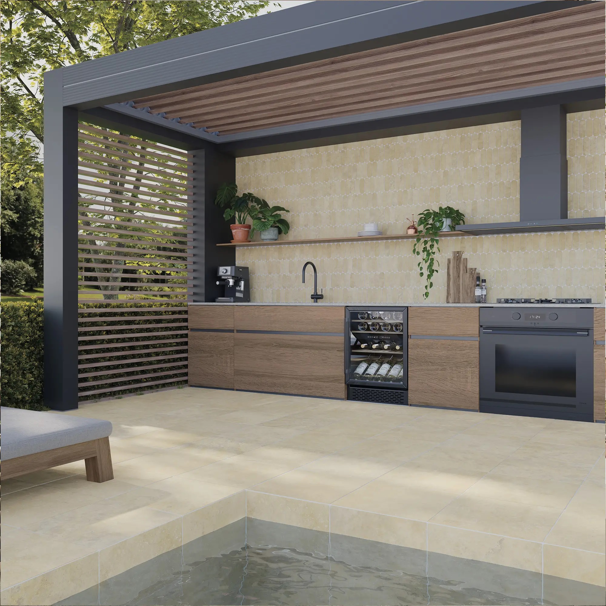 136588 На пол Cross Cut Walnut 4.6x37.5 - фото 13