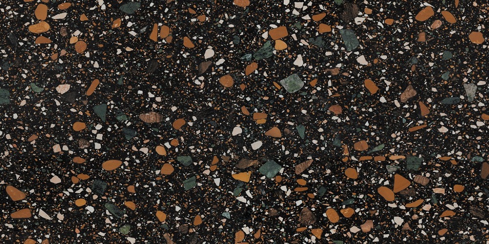 ENIND3214MT80160 На пол Industrial Terrazzo Black Matt 800x1600x9 - фото 3