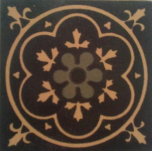 Декор Метлахская плитка 070E009D302 ENC 09 Cognac (Black.Grey) 7x7