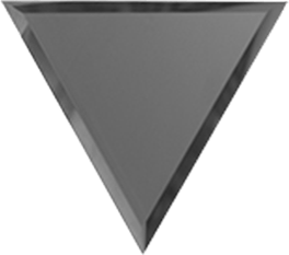 РЗГм1-02(вн) Настенная Зеркальная плитка Матовая графитовая полуромб с фацетом 10 мм 30x25.5