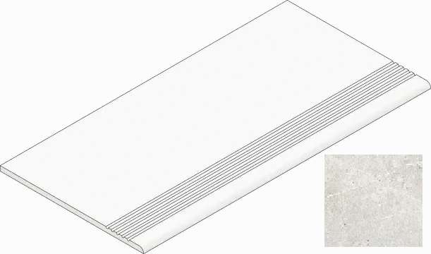 K-2201/LR/st01/294х1200x10 Ступень Skala White 120x29.4 Лаппатированная st01 10мм