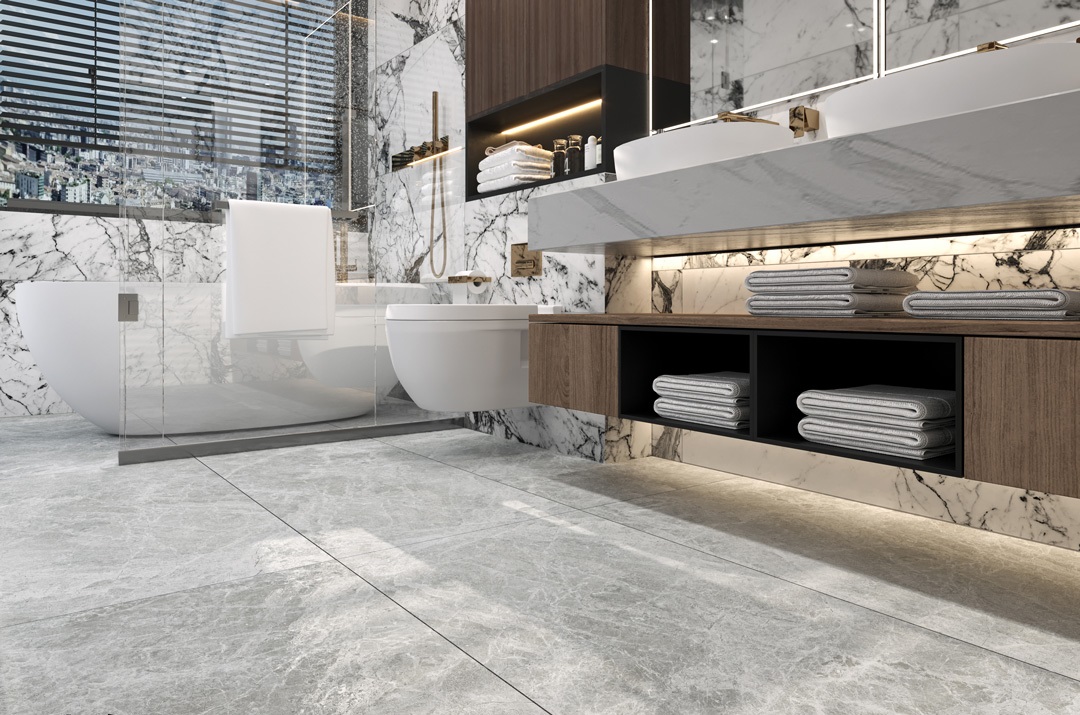 NTT9121P  На пол Bright And Shiny Calacatta Light Grey 60x120 - фото 50