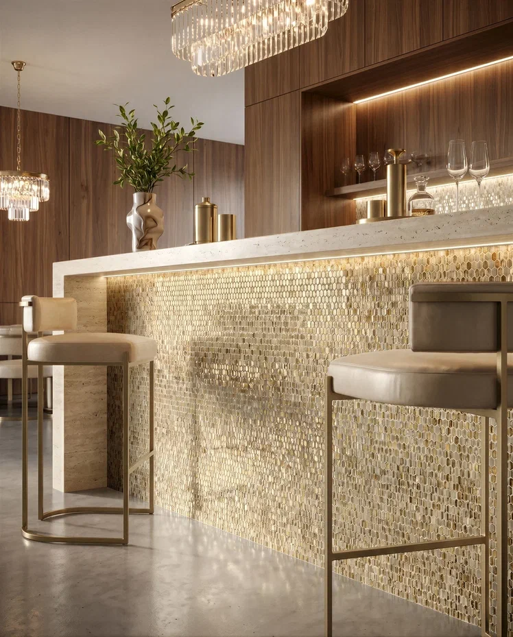 На стену Glass Antic Gold Murano 295x298x4 - фото 2