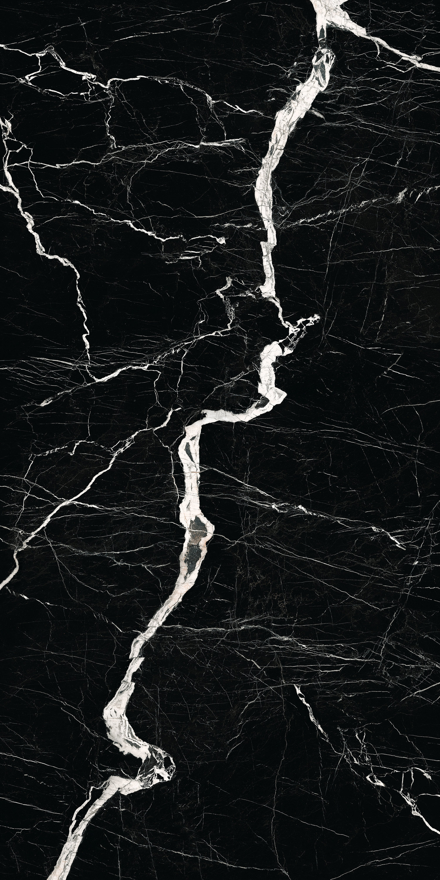 На пол Ararat Lighthing Black Matt Спеченный камень 1600x3200x12