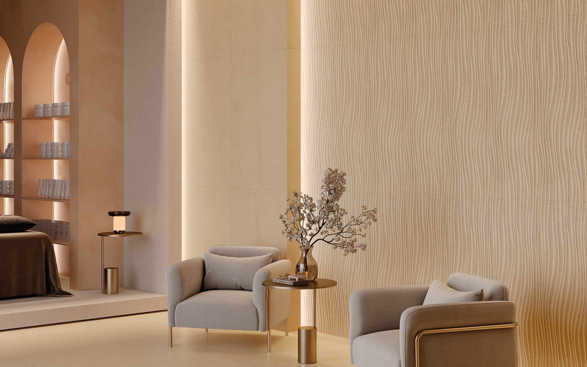 8929984 На пол Victorian Stone Moon Cream Structured 120x60 - фото 6