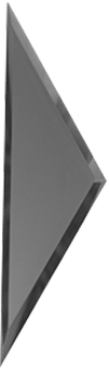 РЗГм1-02(б) Настенная Зеркальная плитка Матовая графитовая полуромб с фацетом 10 мм 15x51