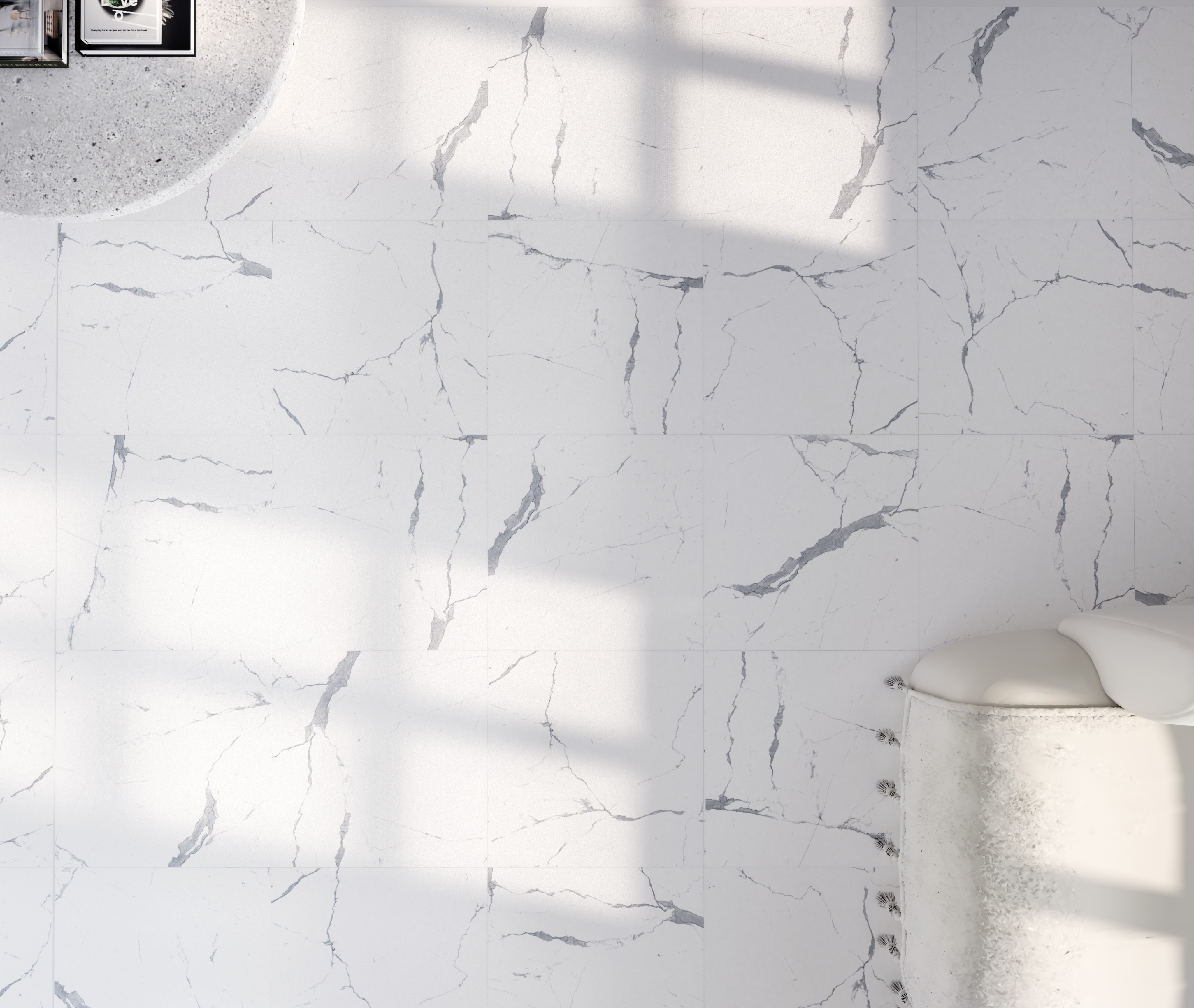 7930138704569 На пол Statuario Fond Satin 60x60 - фото 10