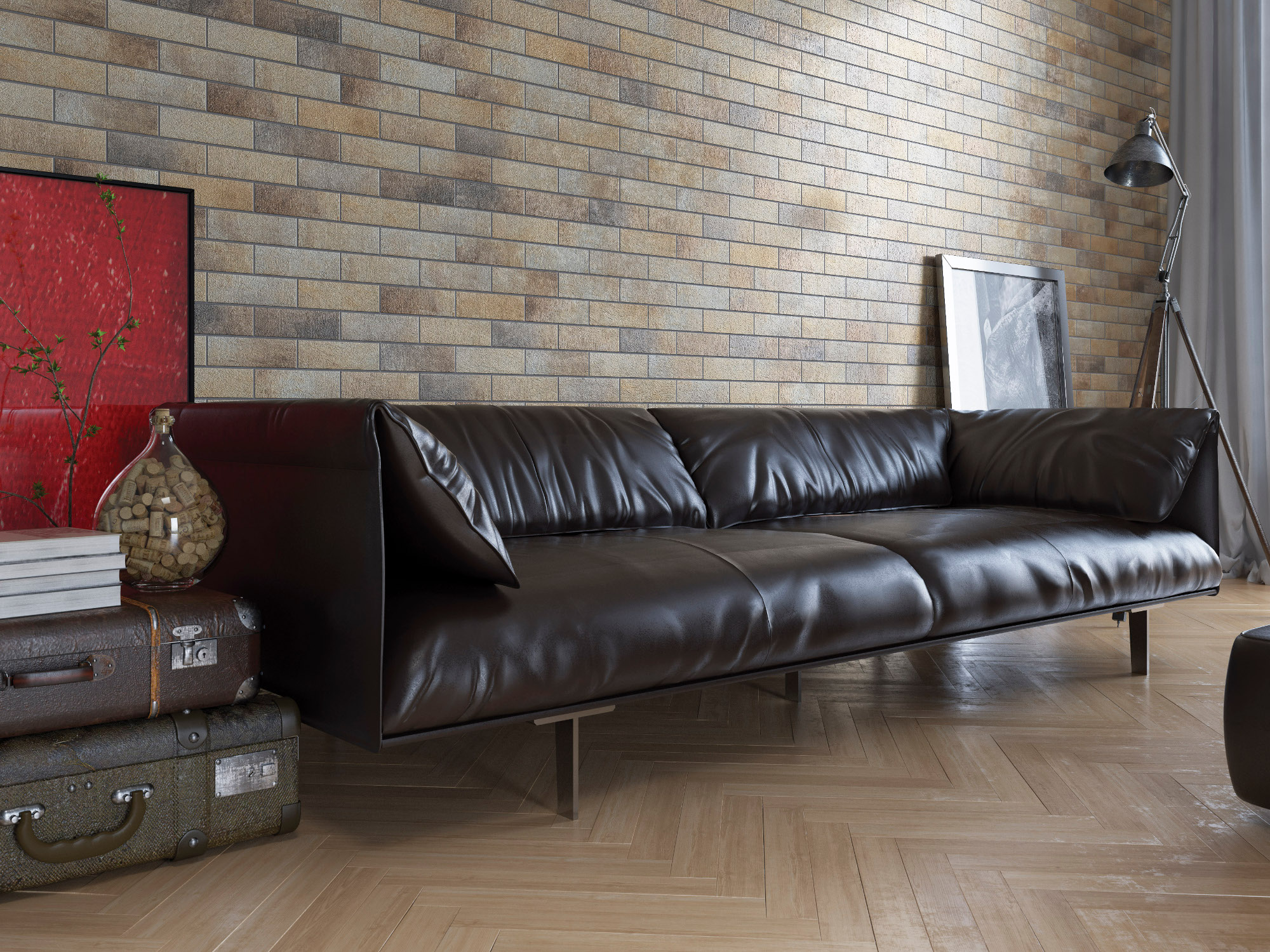 На стену Loft Brick Salt 24.5x6.5 - фото 6