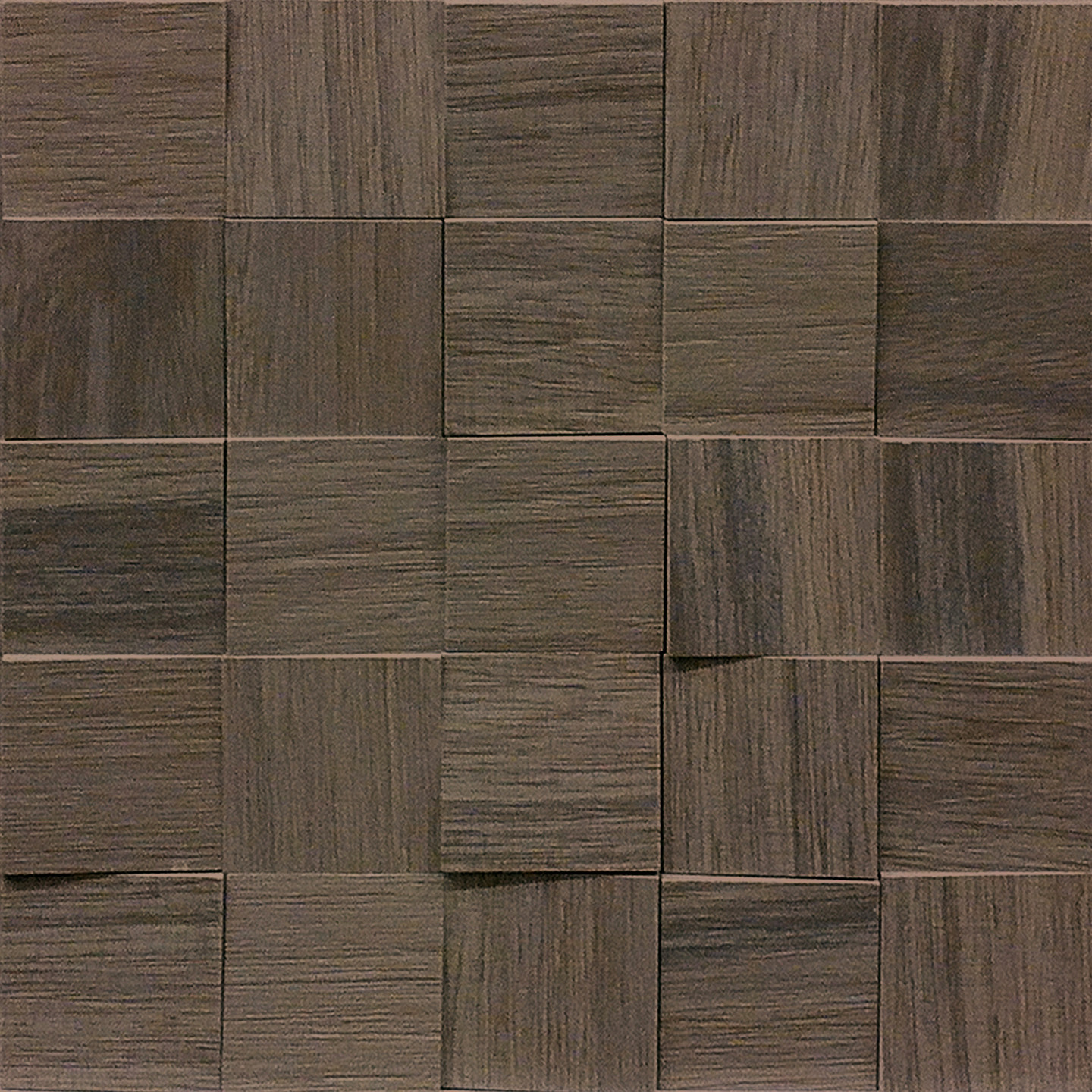 742059 Декор Wooden Tile Of Cdc Brown Mosaico 3D Inclinato Nat 6x6 30x30