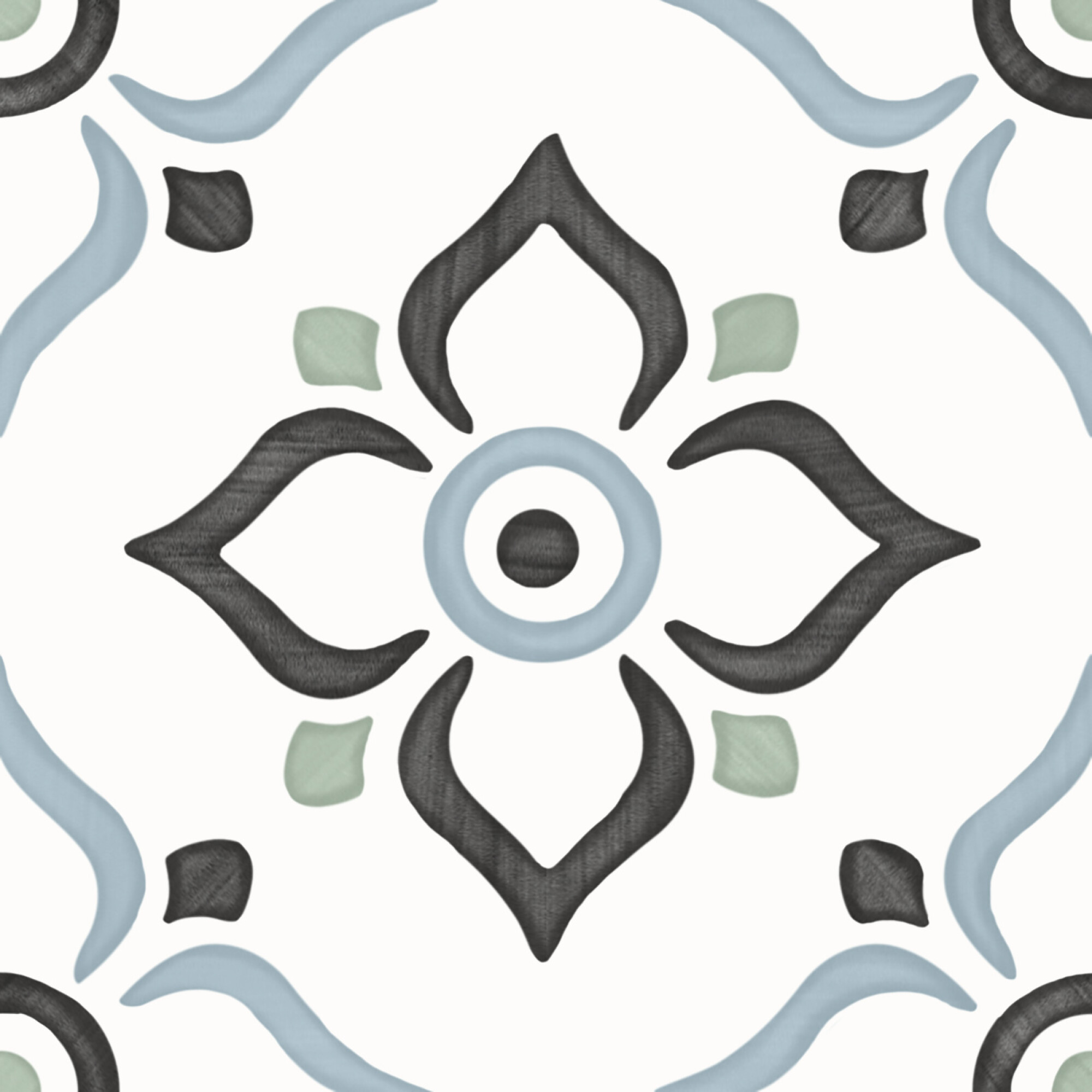 3356231086 На пол Tanger Blue Garden 12.3x12.3 - фото 7