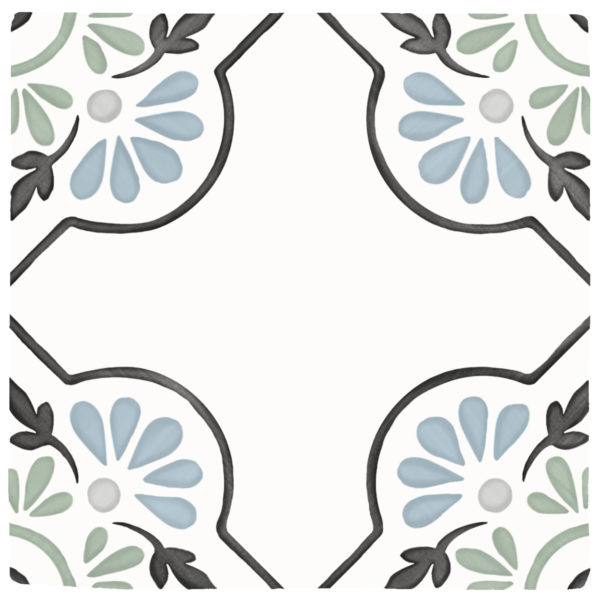 3356231079 На пол Tanger Blue Petals 12.3x12.3