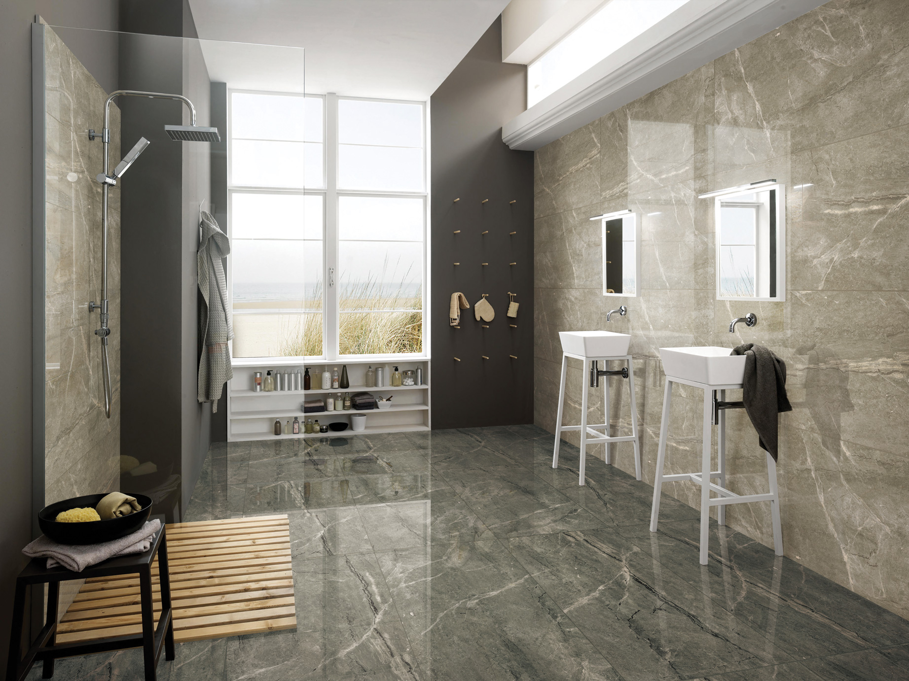 На пол Marble Porcelain Breccia marengo POL 120x60 5696 - фото 12