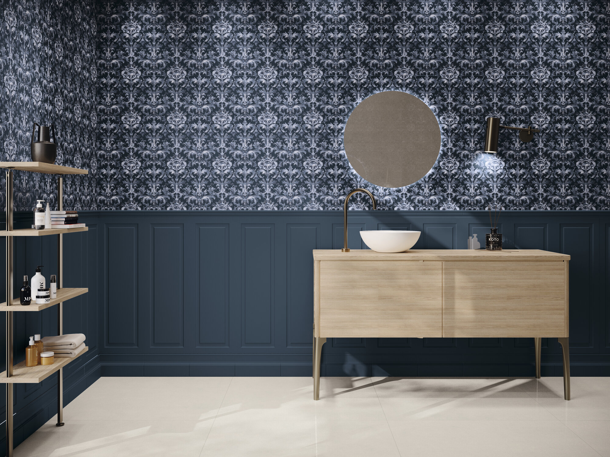 A043846 На стену Fables Lilium Beige Rect 30x90 - фото 12