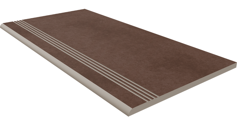 Steptrade/CA03_NS/30x60x10 Ступень Cave CA03 Brown неполированный с насечками 30x60