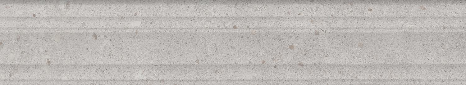 BLF010R Бордюр Риккарди Серый Светлый Матовый Структура Обрезной 40x7.3x2.7