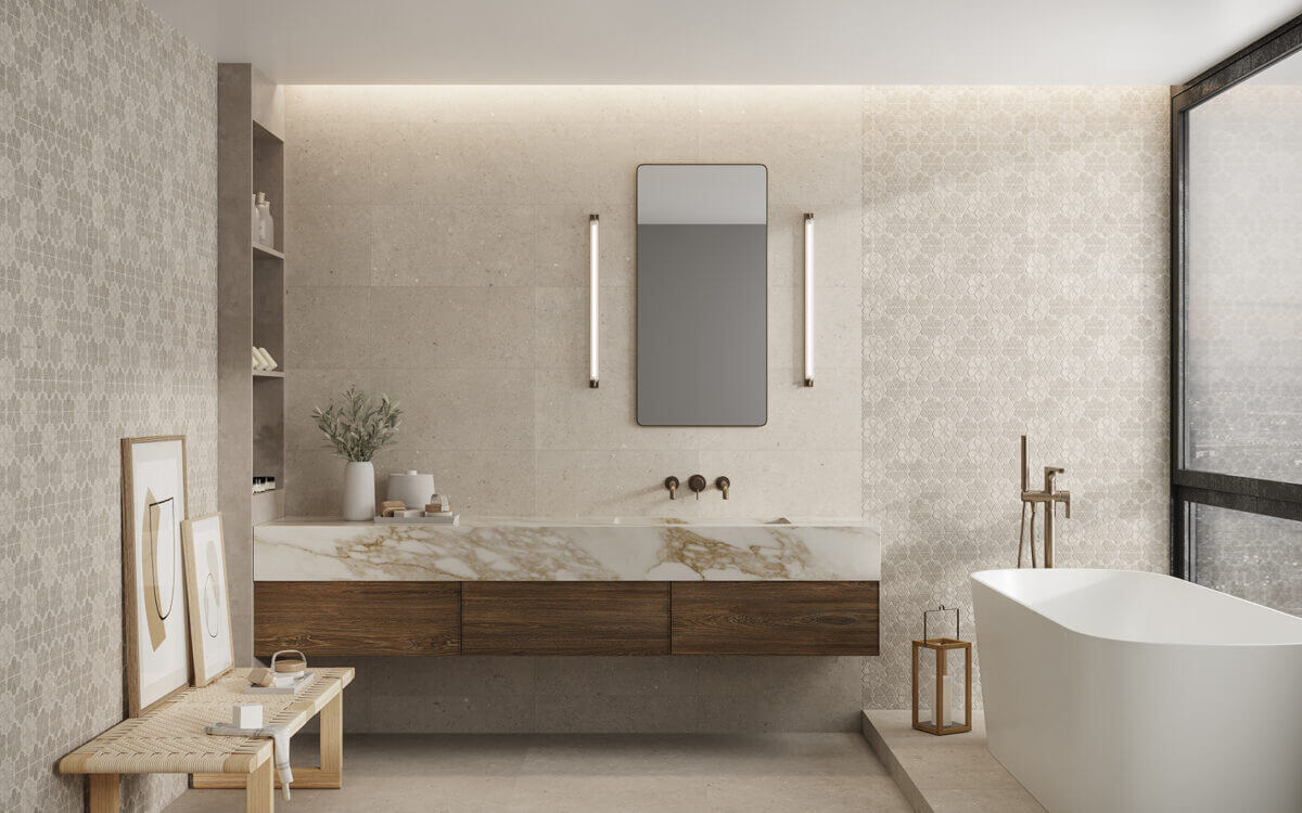 На пол Cement Stone Dark Grey Lapp 60x120 - фото 11