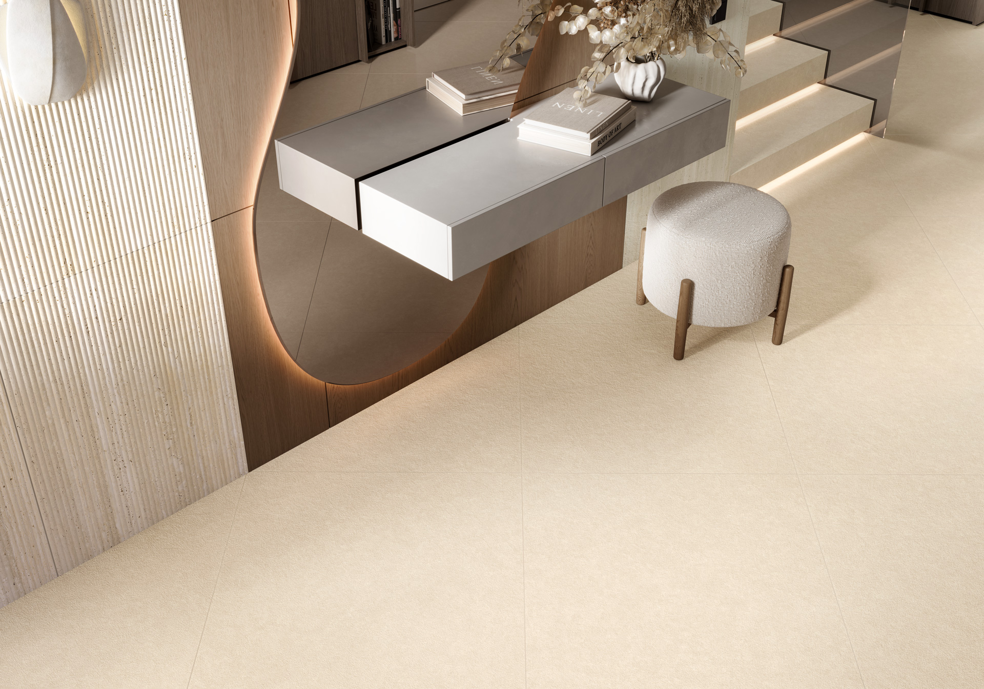 60120NEV18M На пол Nevel Taupe матовый карвинг 600x1200x7 - фото 17