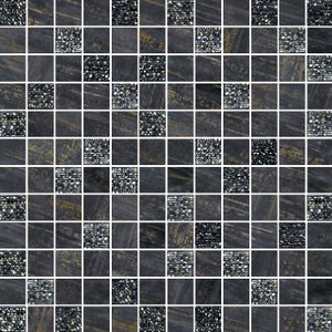 MLMQNE Декор Folli Follie Mosaico Lux Quadretti Nero