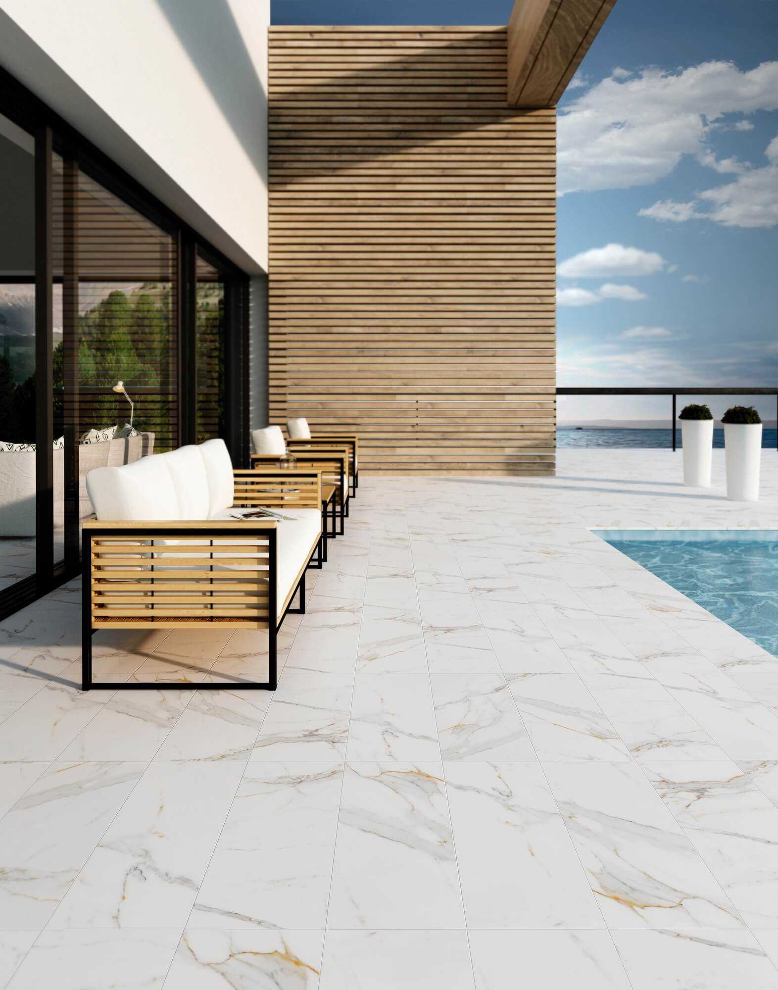 Ступень Marbles Peldano Fiorentino Calacatta C-3 33x120 - фото 3