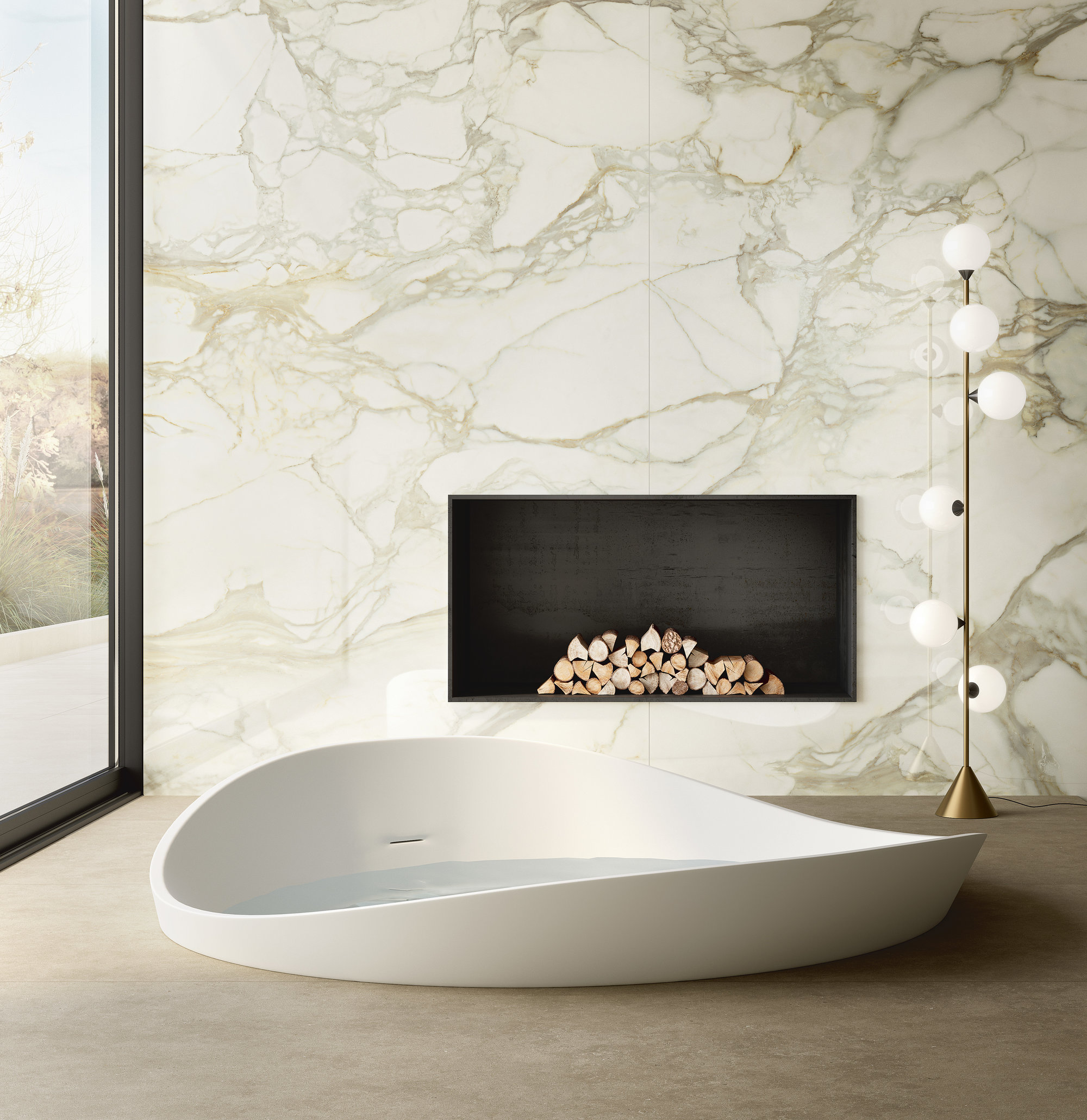 MMF33861530 На пол Maximum Marmi Opal White Feel 300х150 - фото 64