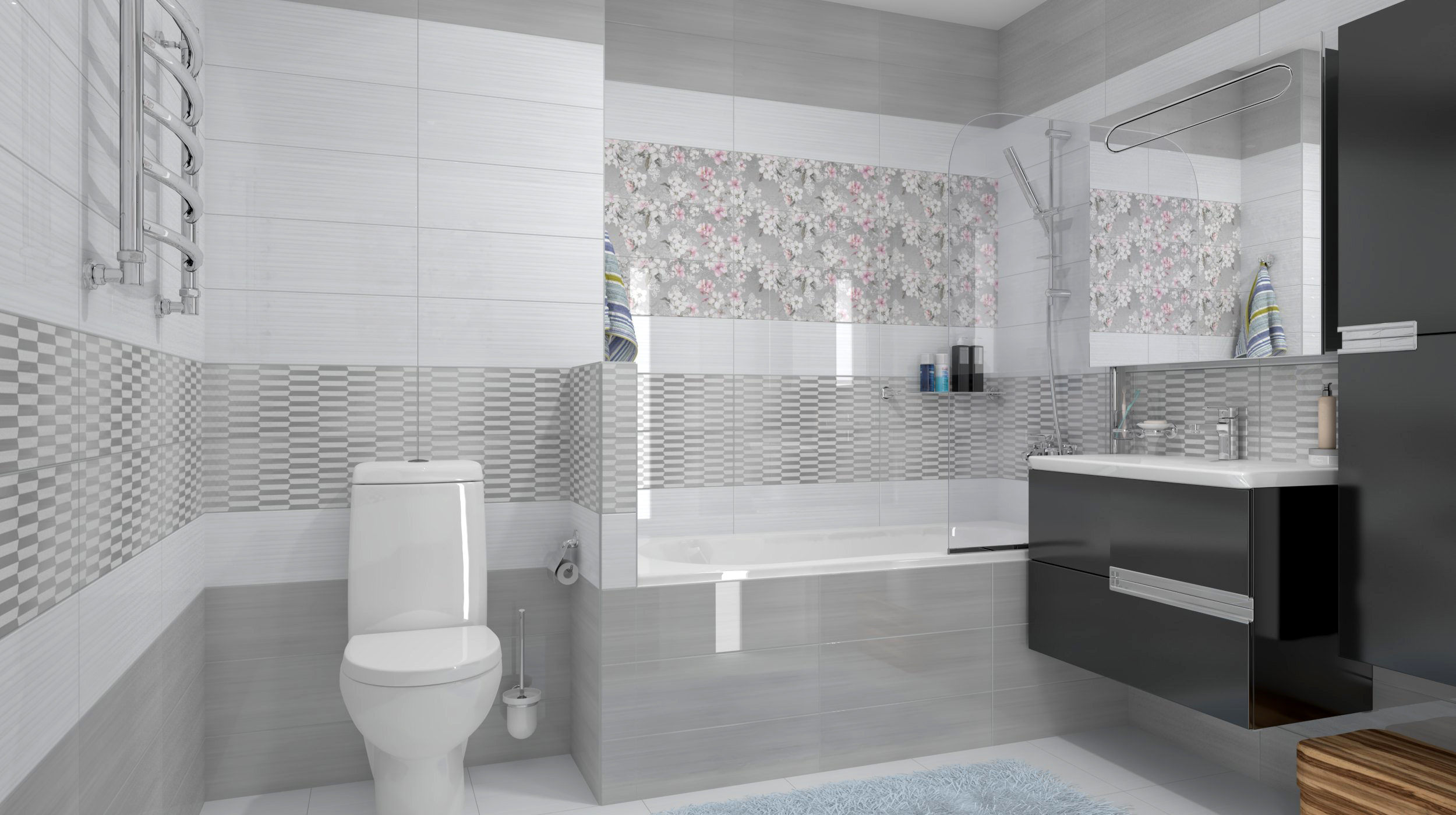 IA2O091 Декор Issa Серая 19.8x59.8 - фото 2