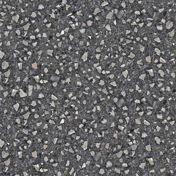 NR0379 Напольный Black Terrazzo Черный матовый 600х600х10