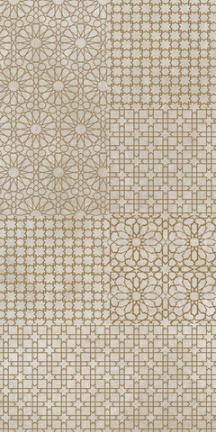 752609 Декор Tesori Decoro Monile Bianco Oro 6mm 120x240