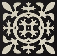 Декоративная вставка Метлахская плитка 100N002D002 ENC02 Lis 02 (BAU. NOI) 10x10