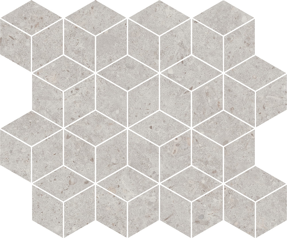 T017/14053 Декор Риккарди Мозаичный Серый Светлый Матовый 45x37.5 - фото 4