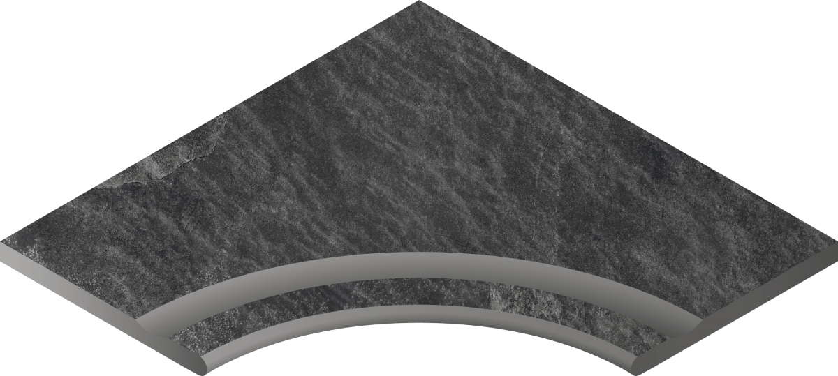 620090000408 Ступень Materia X2 Титанио Бортик 60х60 с Выемкой Угловой Закругленный Натуральный