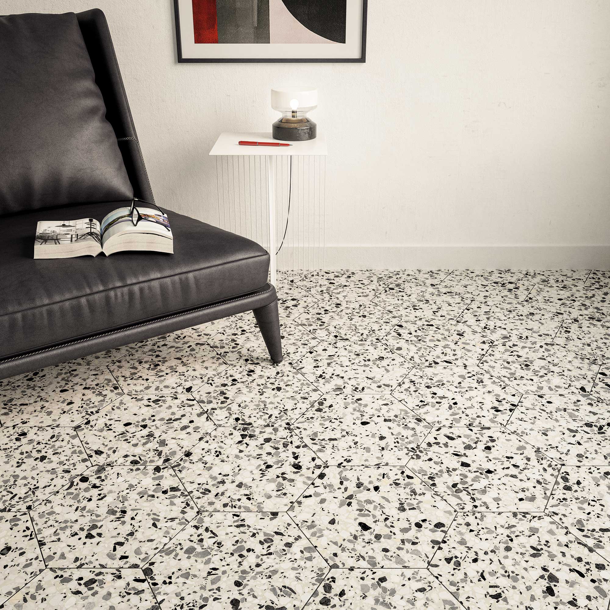 123386 На пол Terrazzo Graphite Colours 32x36.8 - фото 10
