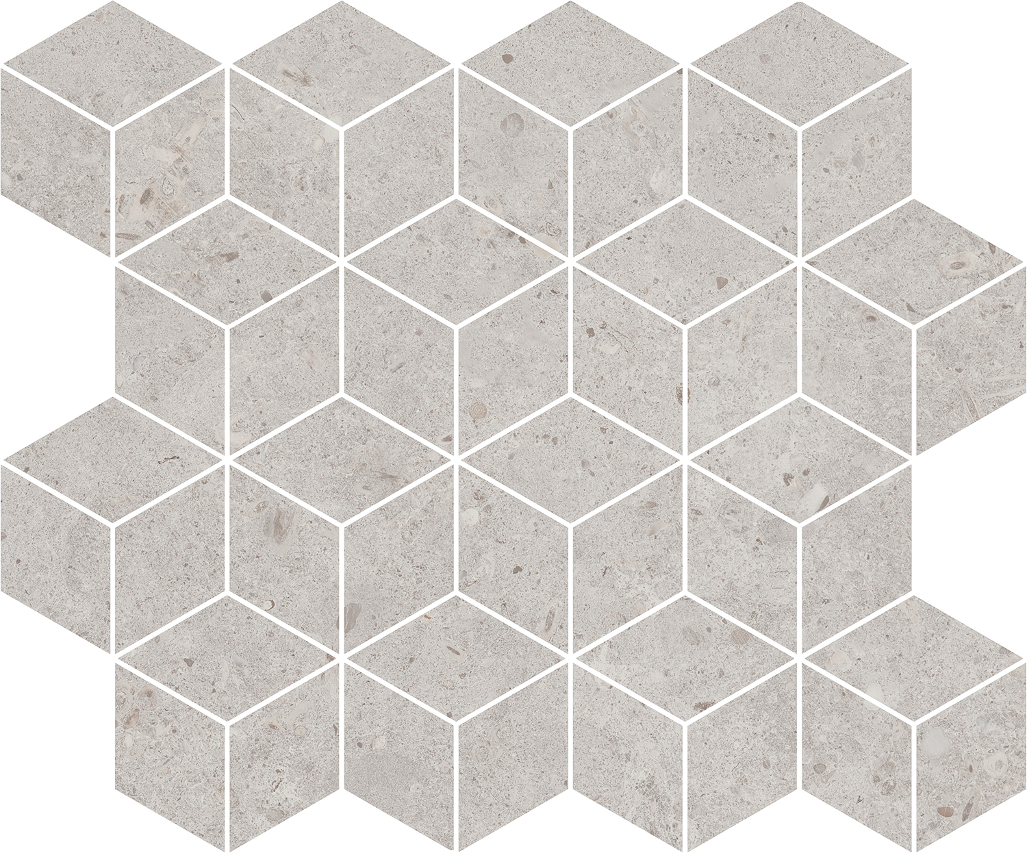 T017/14053 Декор Риккарди Мозаичный Серый Светлый Матовый 45x37.5 - фото 5