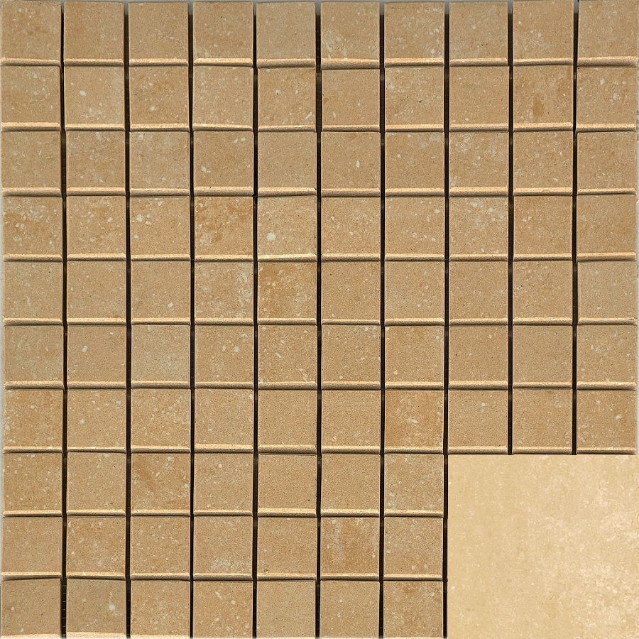 Декор Marte Levigato Crema Marfil Mosaico Su Rete 2.5x2.5 30x30