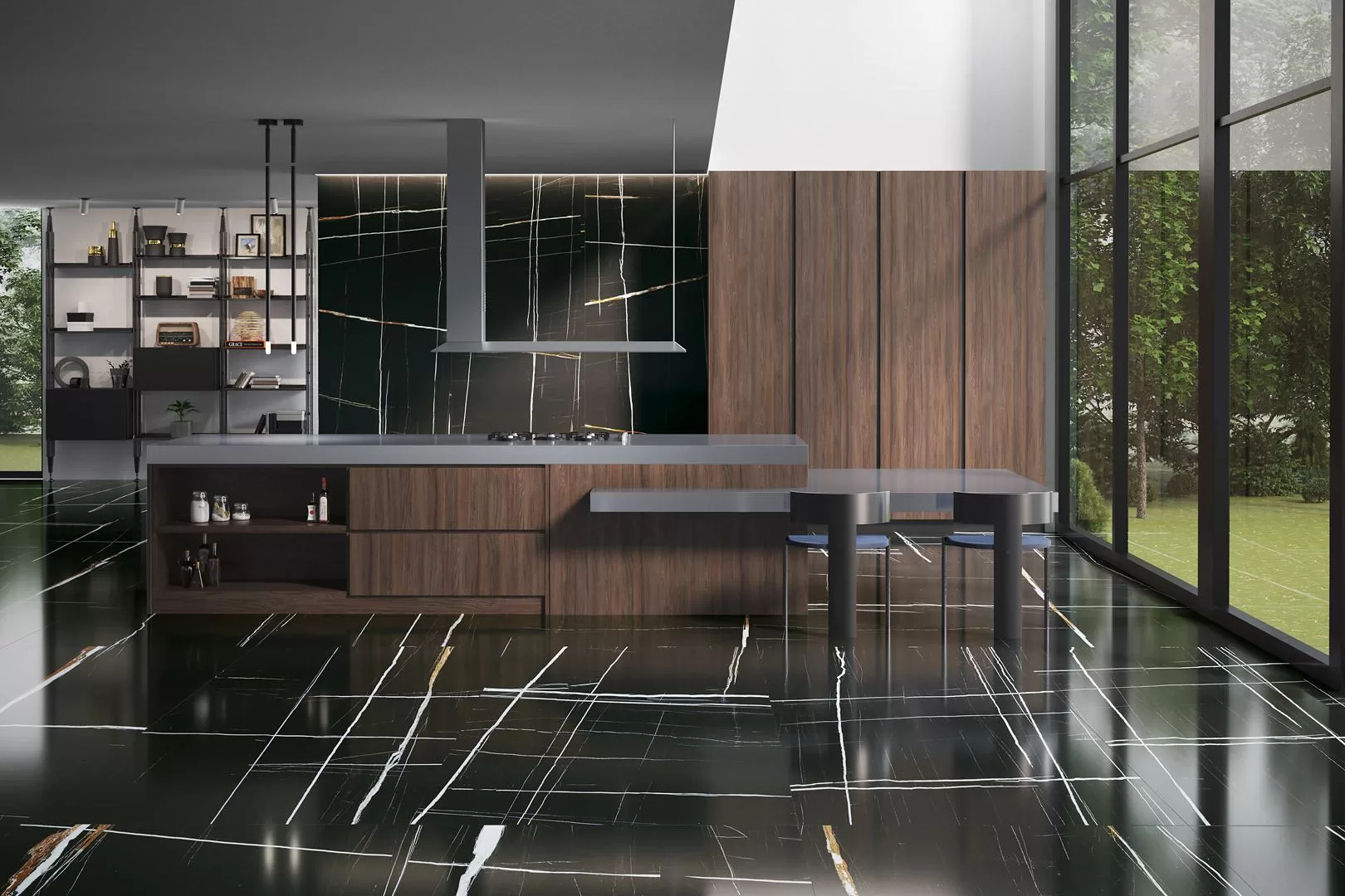 SG072902R На пол Sahara Black/Сахара Блэк Сахара Блэк Лаппатированный Обрезной 119.5х320 11мм - фото 4