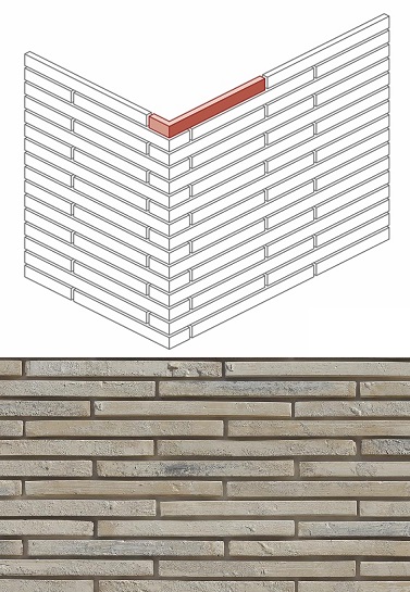694-15 На стену Реген Брик Design угол 33х4