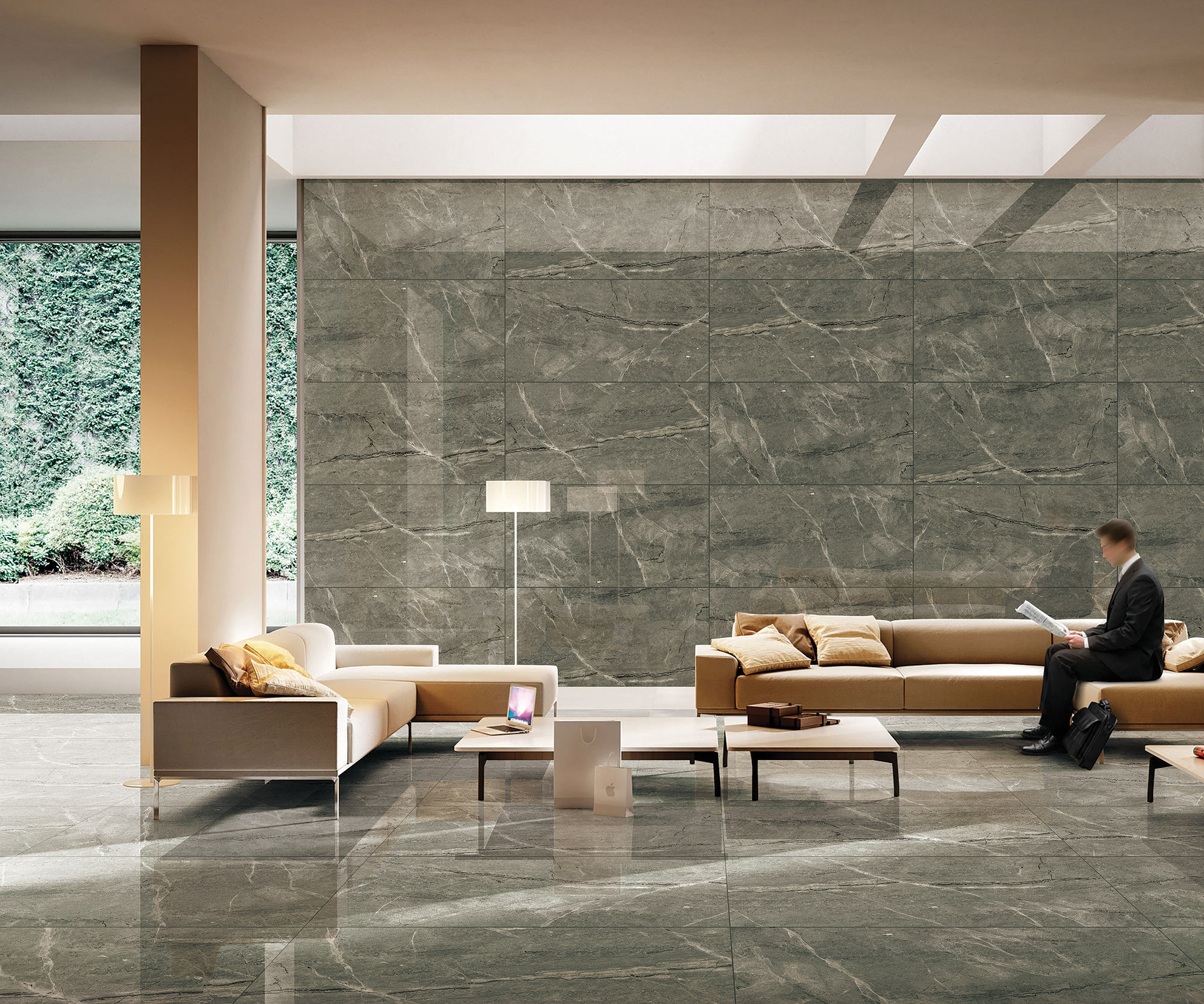 На пол Marble Porcelain Breccia marengo POL 120x60 5696 - фото 13